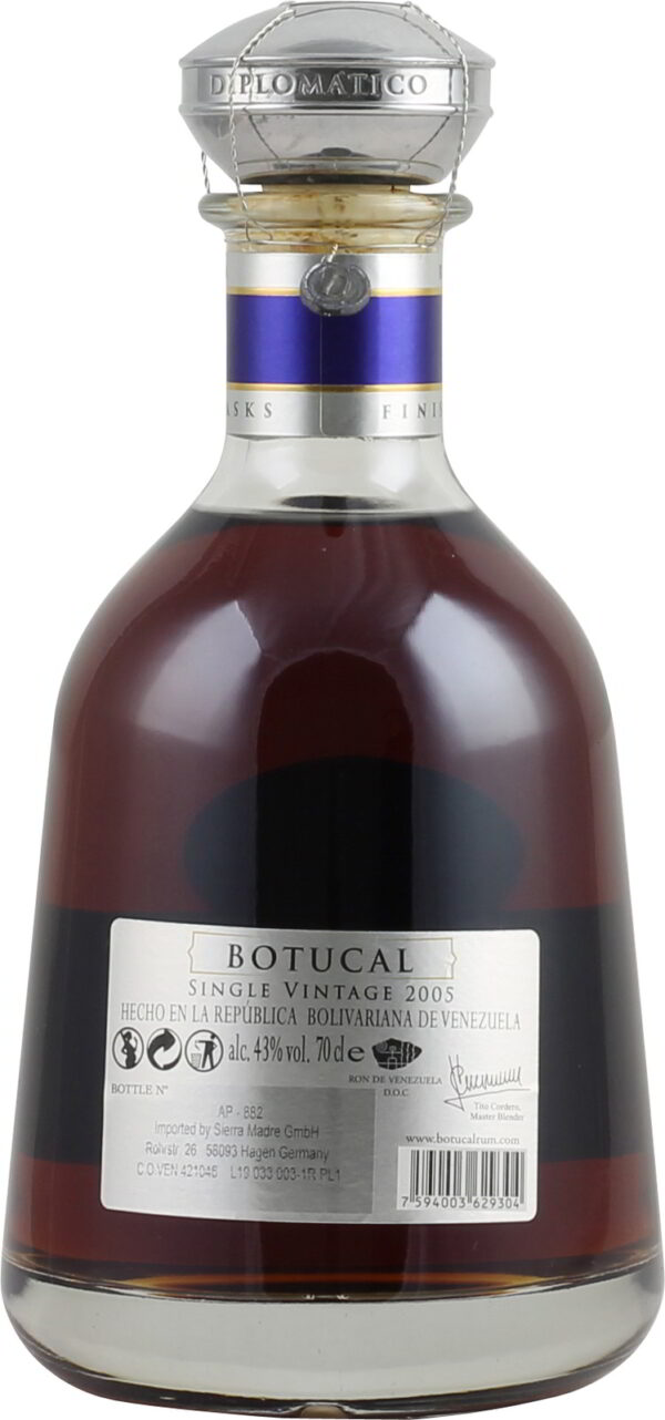Botucal Single Vintage Rum 2005 0,7 Liter 43% Vol. – Bild 3